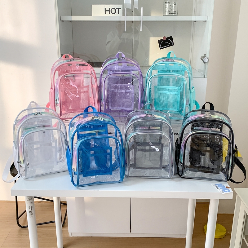 Women Bags For Sale - حقيبة ظهر شفافة من البولي فينيل