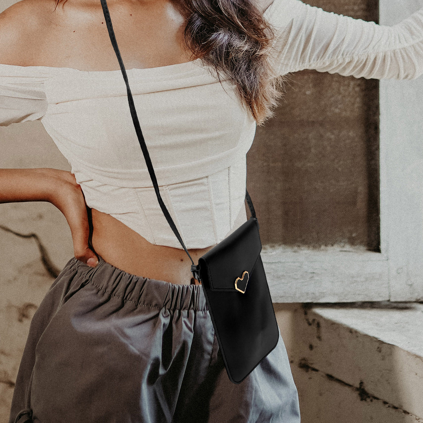 Women Bags Gift - حقيبة هاتف محمول أنيقة بحزام كتف