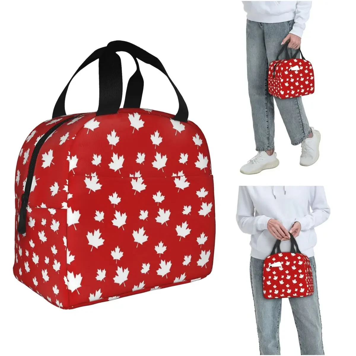 Women Bags In Canada - حقيبة غداء معزولة بنمط علم كندا
