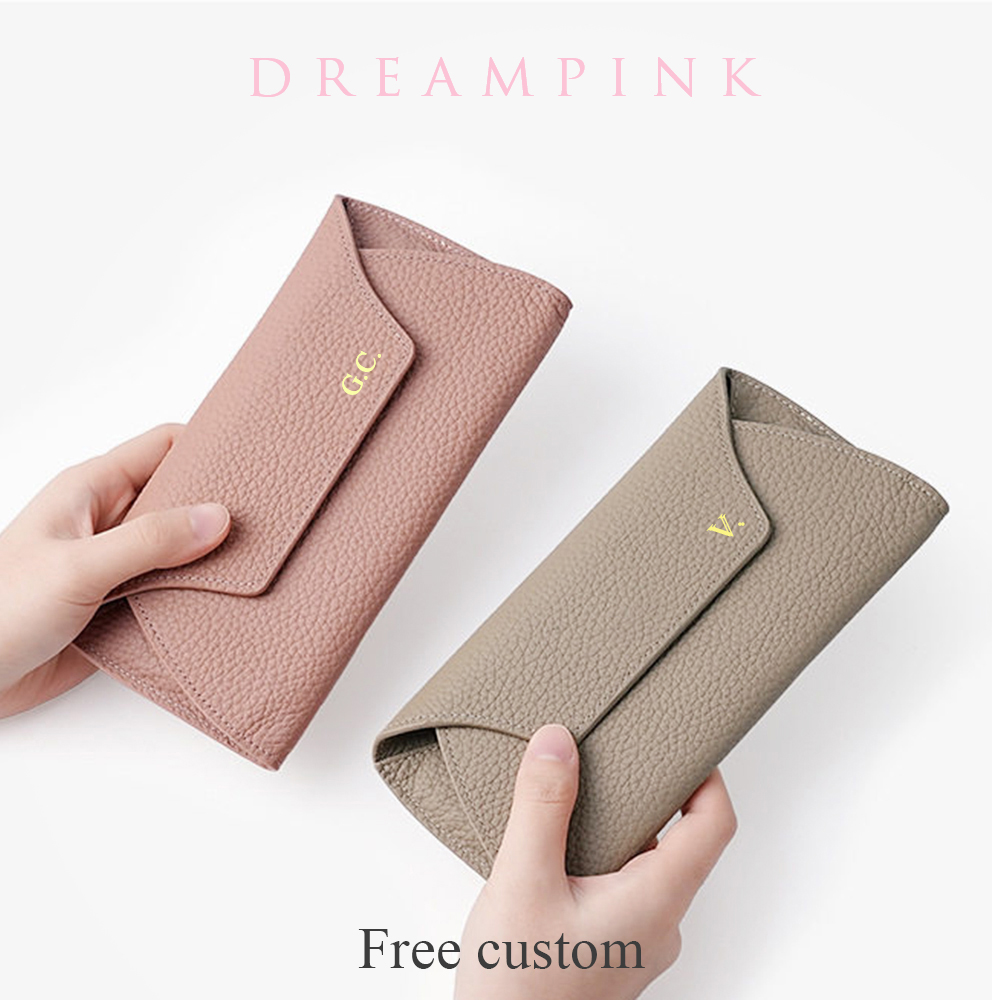 Women Bags Name - محفظة نسائية طويلة مخصصة من الجلد