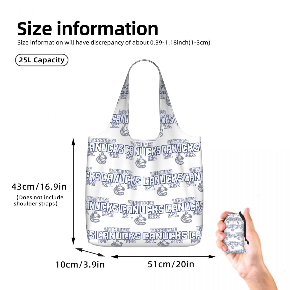 حقيبة تسوق قماشية كبيرة السعة  - مراجعة Women Bags In Canada وسعره