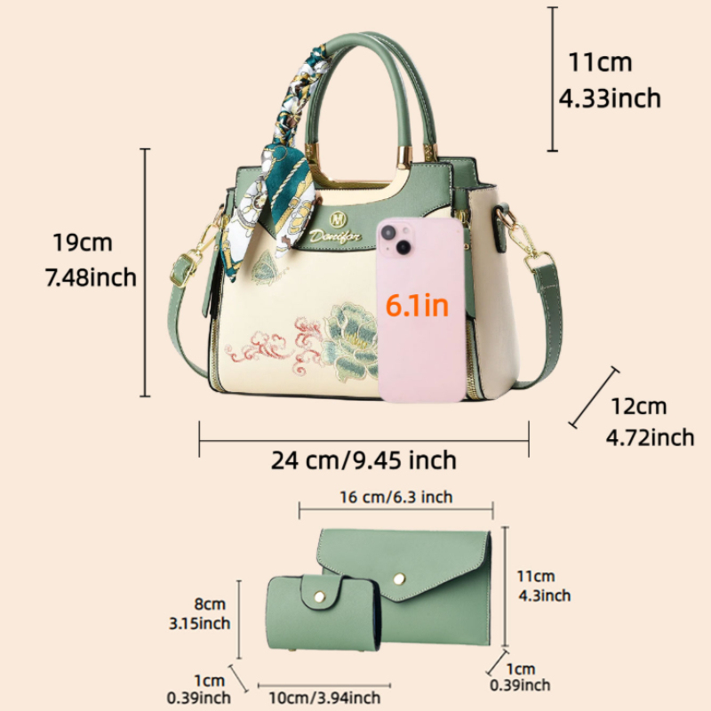 مجموعة حقائب يد مطرزة من 3 قطع - مراجعة Women Bags Gift وسعره