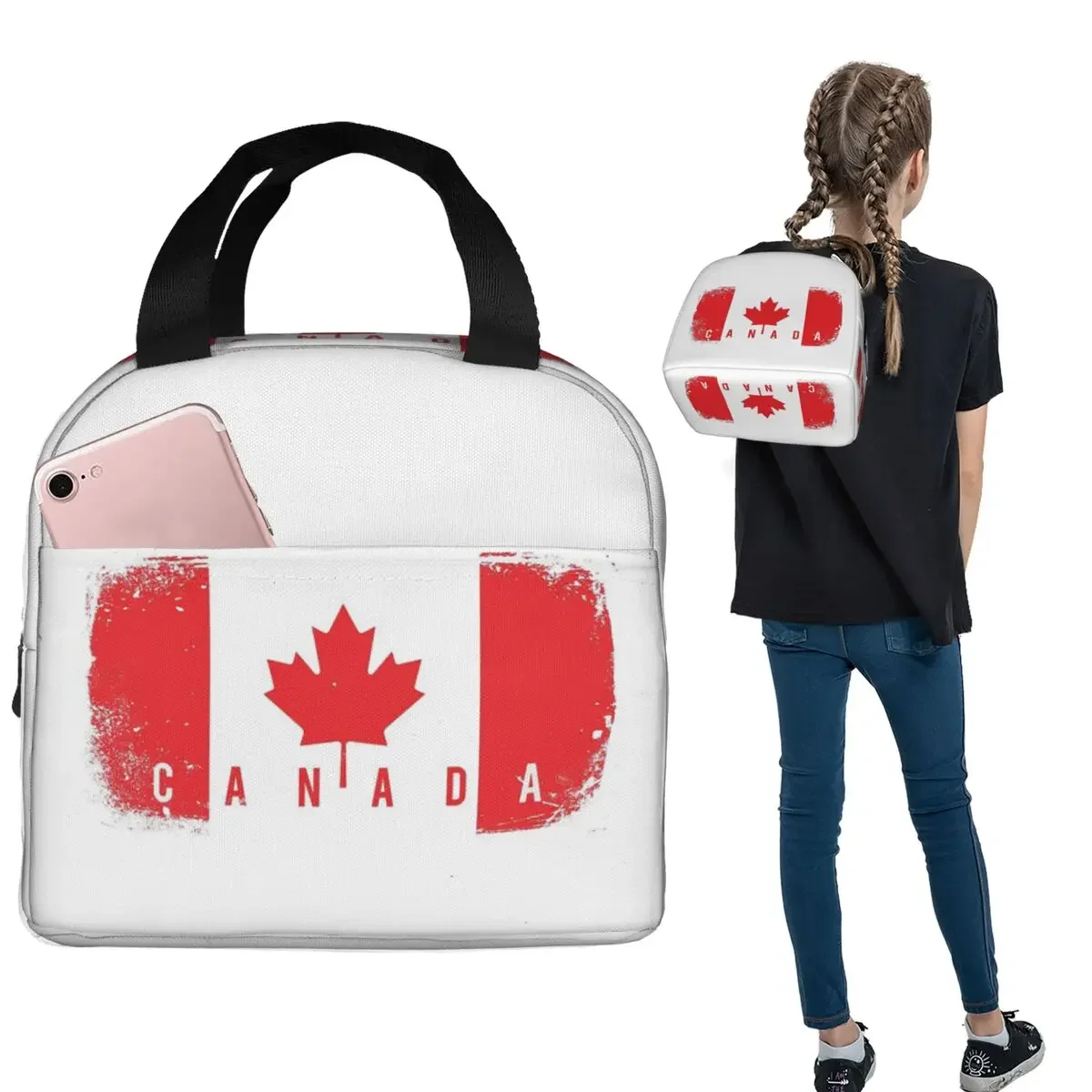 حقيبة غداء معزولة بعلم كندا لل - مراجعة Women Bags In Canada وسعره