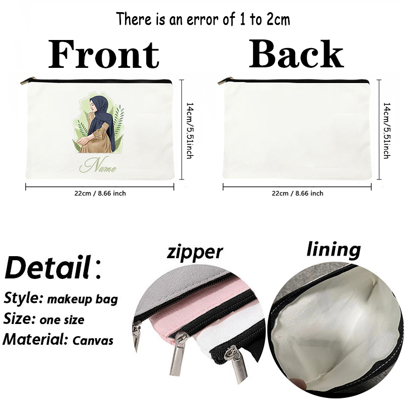 حقيبة مكياج مخصصة بالاسم الدين - مراجعة Women Bags Name وسعره
