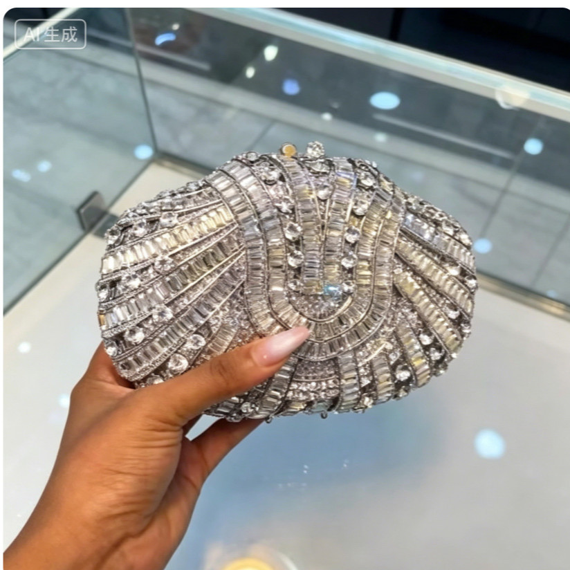 حقيبة يد نسائية مرصعة بالكريست - مراجعة Women Handheld Bags وسعره