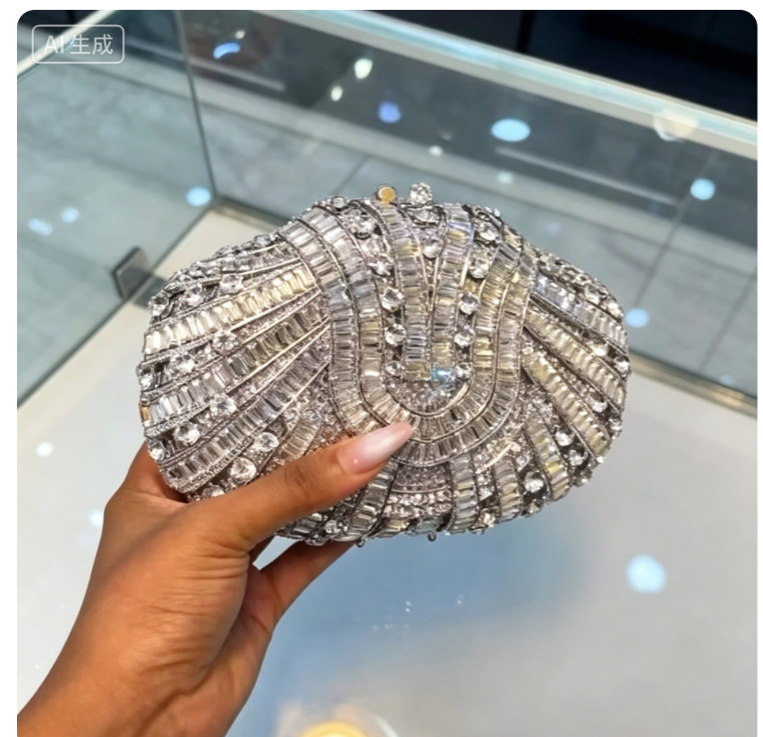 حقيبة يد نسائية مرصعة بالكريست - مراجعة Women Handheld Bags وسعره