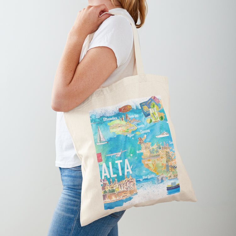 خريطة سياحية مصورة لجزيرة مالط - مراجعة Women Bags Malta وسعره